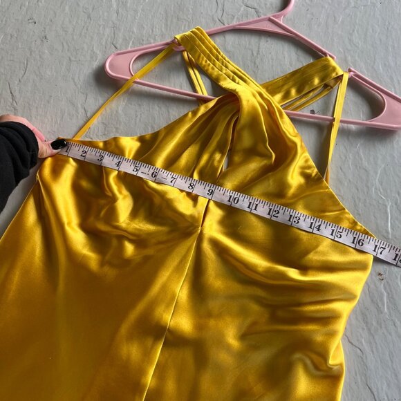 Veronica Beard Stewart Charmeuse Silk Top in Bright Sunset Yellow Size 6 - Picture 11 of 11